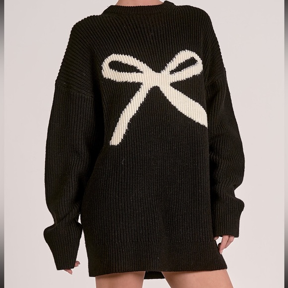 New with tags. Elan sweater dress. Multiple sizes. Bow. - Picture 2 of 2